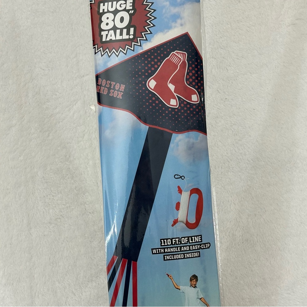 Boston Red Sox MLB Kites 80" Tall Premium Ready to Fly Outdoor Nylon Team Kite